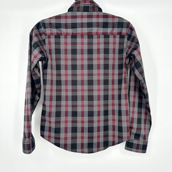 Van Heusen Flex Boys Plaid Button Down Shirt Medium 10/12 Multicolor Long Sleeve - Picture 2 of 12